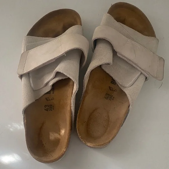 Birkenstock Kyoto Sandals beige men Sz 10 - Picture 2 of 4